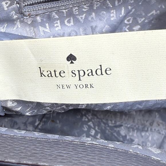 KATE SPADE Mulberry Street Gray Pebbled Leather Classic Handbag Purse READ - Picture 3 of 16